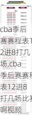cba季后赛赛程表12进8打几场,cba季后赛赛程表12进8打几场比赛啊视频