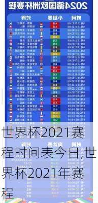 世界杯2021赛程时间表今日,世界杯2021年赛程