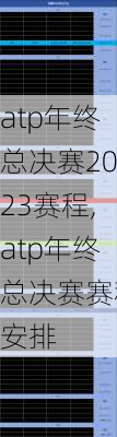 atp年终总决赛2023赛程,atp年终总决赛赛程安排