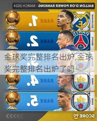 金球奖完整排名出炉,金球奖完整排名出炉了吗