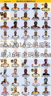 nba2016全明星名单,16年全明星nba