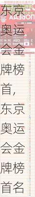 东京奥运会金牌榜首,东京奥运会金牌榜首名单