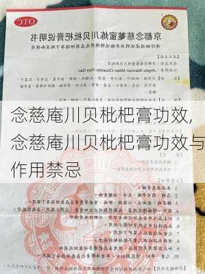 念慈庵川贝枇杷膏功效,念慈庵川贝枇杷膏功效与作用禁忌