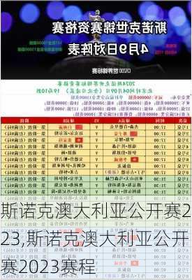 斯诺克澳大利亚公开赛2023,斯诺克澳大利亚公开赛2023赛程