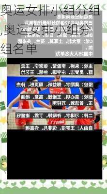 奥运女排小组分组,奥运女排小组分组名单