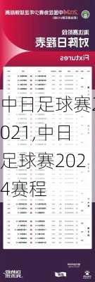 中日足球赛2021,中日足球赛2024赛程