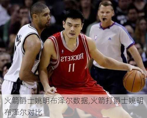 火箭爵士姚明布泽尔数据,火箭打爵士姚明布泽尔对比