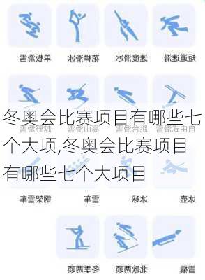 冬奥会比赛项目有哪些七个大项,冬奥会比赛项目有哪些七个大项目