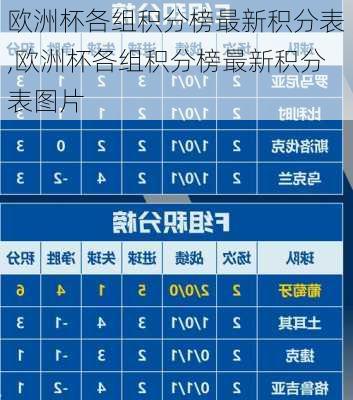 欧洲杯各组积分榜最新积分表,欧洲杯各组积分榜最新积分表图片