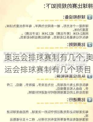 奥运会排球赛制有几个,奥运会排球赛制有几个项目