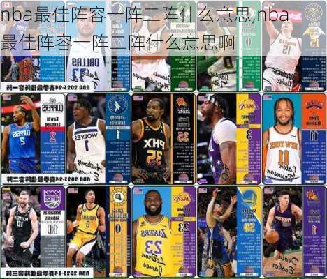 nba最佳阵容一阵二阵什么意思,nba最佳阵容一阵二阵什么意思啊