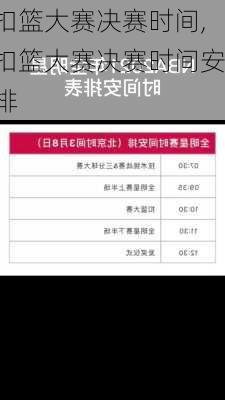 扣篮大赛决赛时间,扣篮大赛决赛时间安排