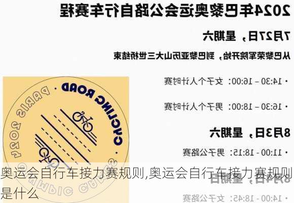 奥运会自行车接力赛规则,奥运会自行车接力赛规则是什么