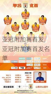 亚冠附加赛首发,亚冠附加赛首发名单