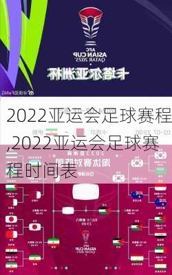 2022亚运会足球赛程,2022亚运会足球赛程时间表