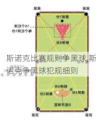斯诺克比赛规则争黑球,斯诺克争黑球犯规细则