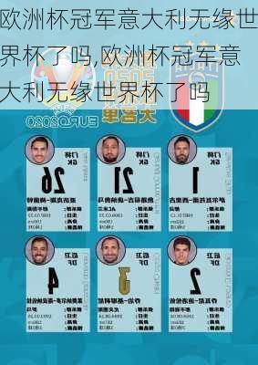 欧洲杯冠军意大利无缘世界杯了吗,欧洲杯冠军意大利无缘世界杯了吗