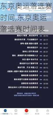 东京奥运落选赛时间,东京奥运落选赛时间表