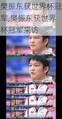 樊振东获世界杯冠军,樊振东获世界杯冠军采访