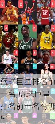 篮球巨星排名前十名,篮球巨星排名前十名有哪些