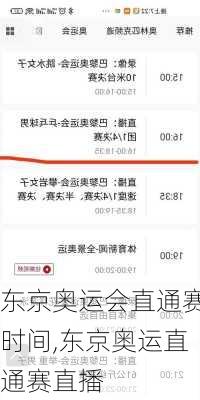 东京奥运会直通赛时间,东京奥运直通赛直播