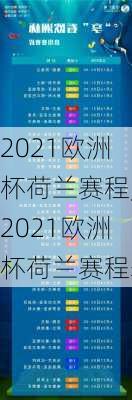 2021欧洲杯荷兰赛程,2021欧洲杯荷兰赛程表
