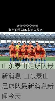 山东泰山足球队最新消息,山东泰山足球队最新消息新闻今天