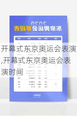开幕式东京奥运会表演,开幕式东京奥运会表演时间