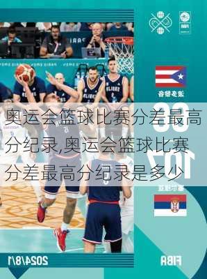 奥运会篮球比赛分差最高分纪录,奥运会篮球比赛分差最高分纪录是多少