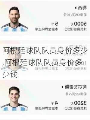 阿根廷球队队员身价多少,阿根廷球队队员身价多少钱
