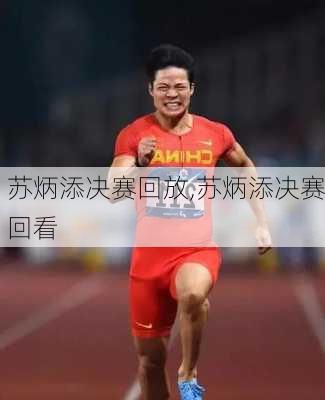 苏炳添决赛回放,苏炳添决赛回看