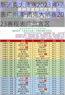 斯诺克大师赛2023赛程表广州,斯诺克大师赛2023赛程表广州赛区