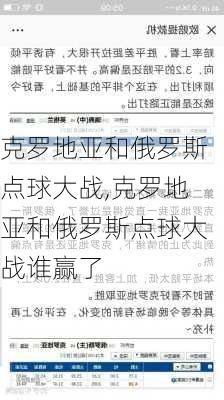 克罗地亚和俄罗斯点球大战,克罗地亚和俄罗斯点球大战谁赢了