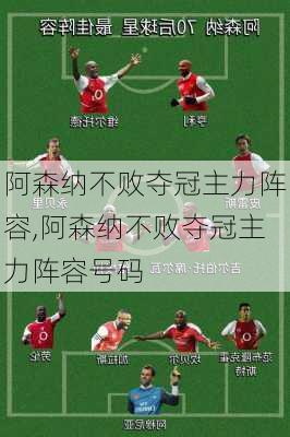 阿森纳不败夺冠主力阵容,阿森纳不败夺冠主力阵容号码