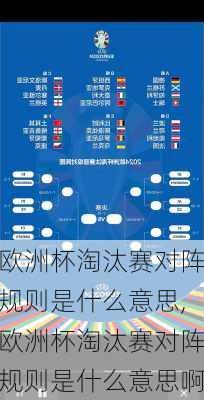 欧洲杯淘汰赛对阵规则是什么意思,欧洲杯淘汰赛对阵规则是什么意思啊