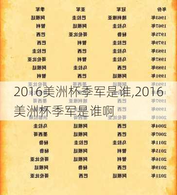 2016美洲杯季军是谁,2016美洲杯季军是谁啊