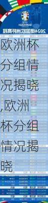 欧洲杯分组情况揭晓,欧洲杯分组情况揭晓