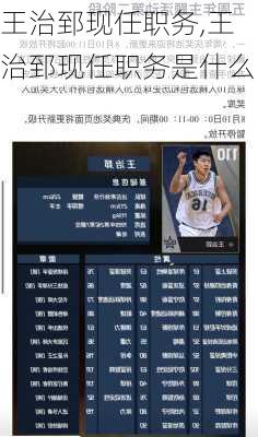 王治郅现任职务,王治郅现任职务是什么