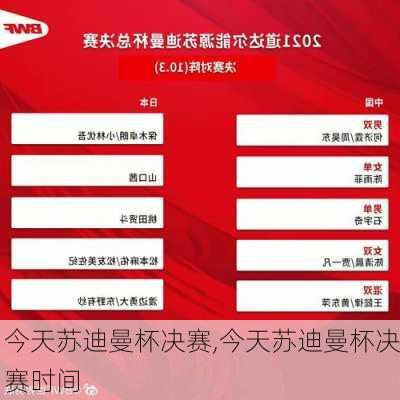 今天苏迪曼杯决赛,今天苏迪曼杯决赛时间