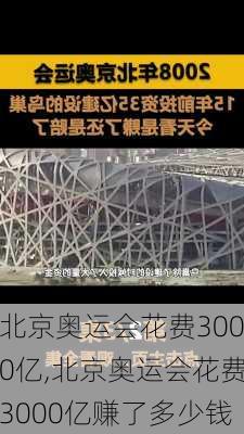 北京奥运会花费3000亿,北京奥运会花费3000亿赚了多少钱