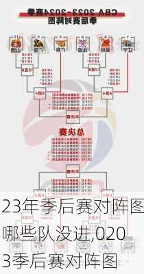 23年季后赛对阵图哪些队没进,0203季后赛对阵图