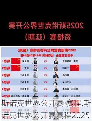 斯诺克世界公开赛 赛程,斯诺克世界公开赛赛程2025