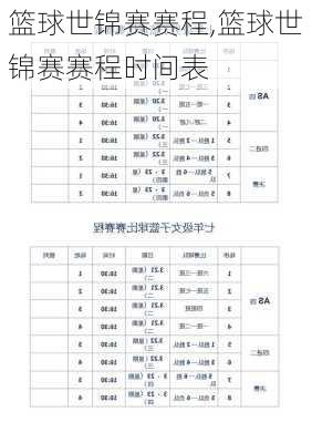 篮球世锦赛赛程,篮球世锦赛赛程时间表