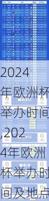 2024年欧洲杯举办时间,2024年欧洲杯举办时间及地点