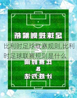 比利时足球联赛规则,比利时足球联赛规则是什么