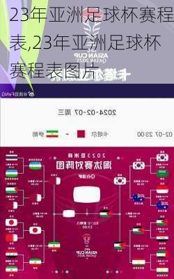 23年亚洲足球杯赛程表,23年亚洲足球杯赛程表图片