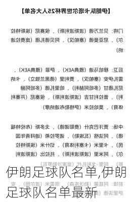 伊朗足球队名单,伊朗足球队名单最新