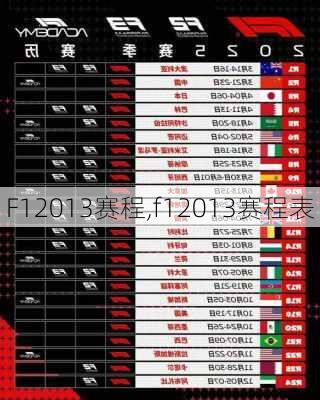 F12013赛程,f12013赛程表