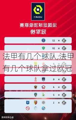 法甲有几个球队,法甲有几个球队拿过欧冠