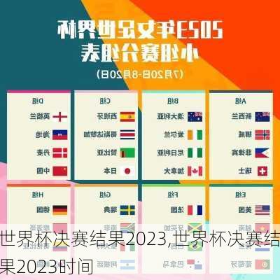 世界杯决赛结果2023,世界杯决赛结果2023时间